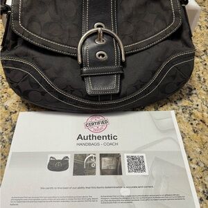 Coach Black Signature Shoulder Bag